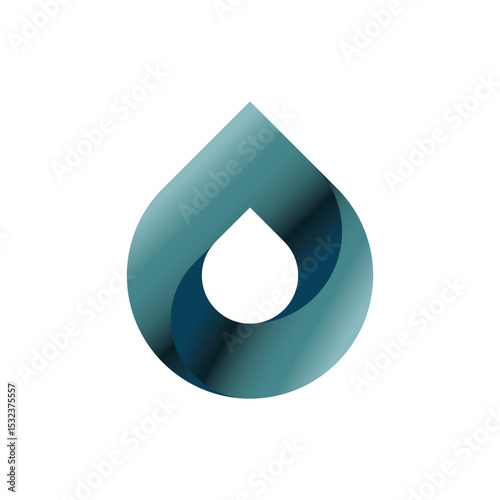 Gradient Water Droplet Logo Icon Vector Design.
