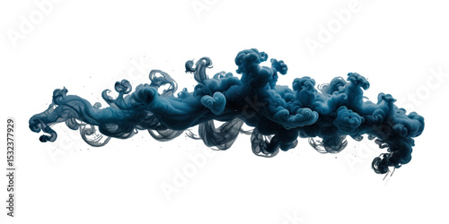 Abstract Blue smoke background –vector illustration. Swirling blue ink smoke effect isolated  vector