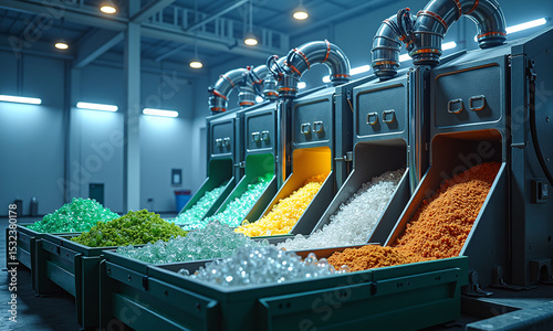 Food processor sorts dry ingredients into bins based on digital feedback.
