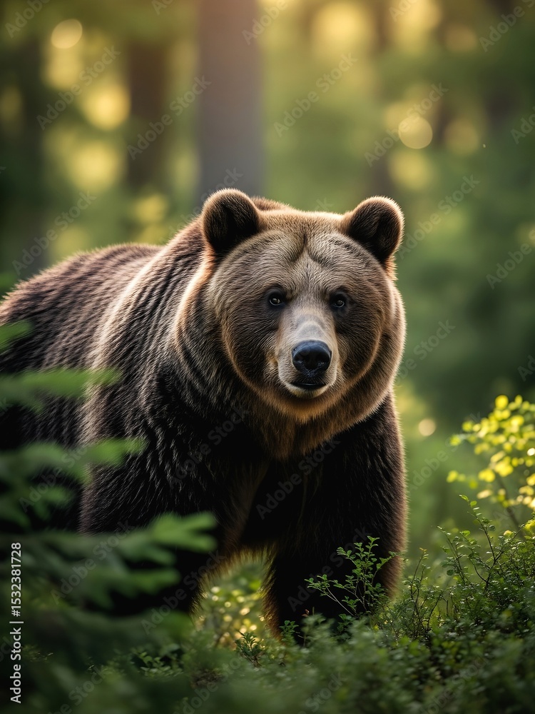 Majestic Brown Bear in Sunlight Majestic Brown Bear in Sunlight