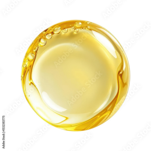 Golden Sphere of Natural Oils A Glistening Essence Revealing the Power of Nature's Healing Touch on Skin and Body