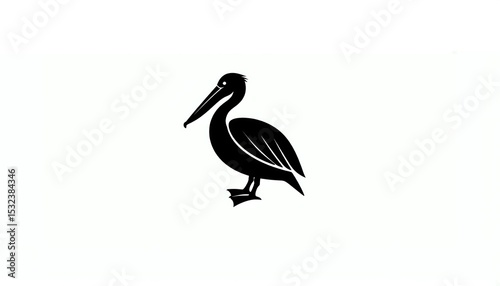 Silhouette of a pelican