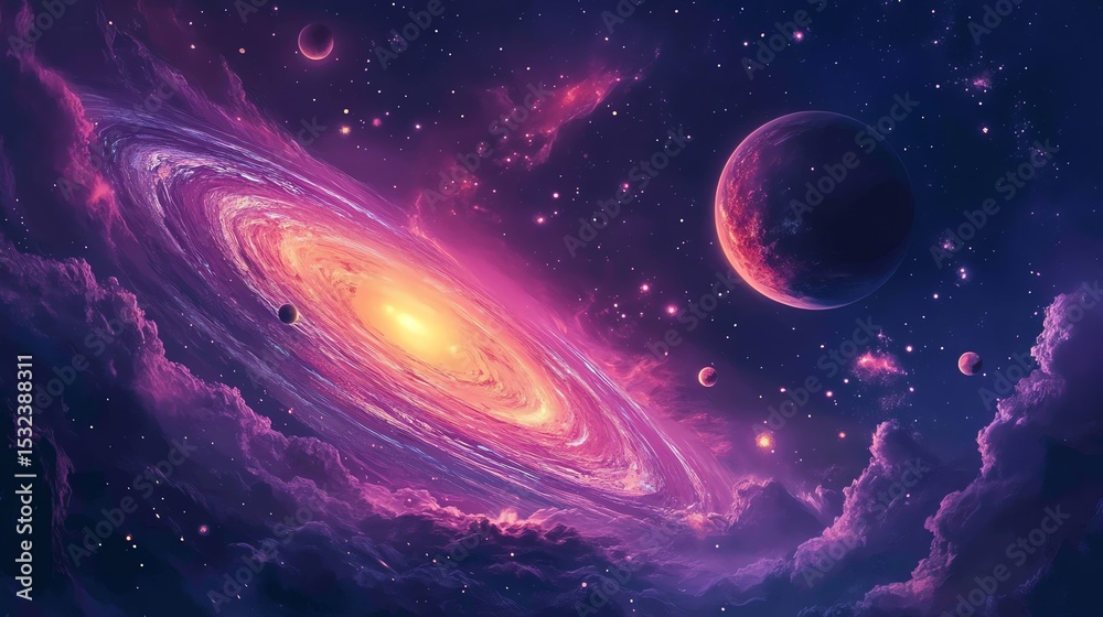 Obraz premium space galaxy in space