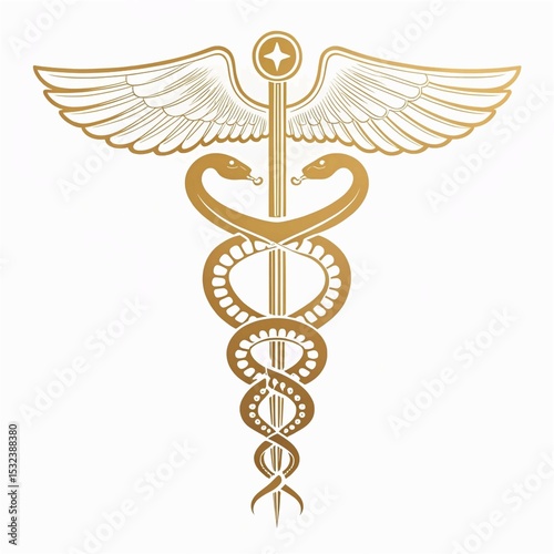 caduceus medical icon on a white background 
