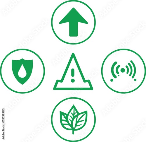 "Communication and Technology Icon Set – Vector Clip Art with Human Elements, Devices, Symbols, and Business Tools on White Background"