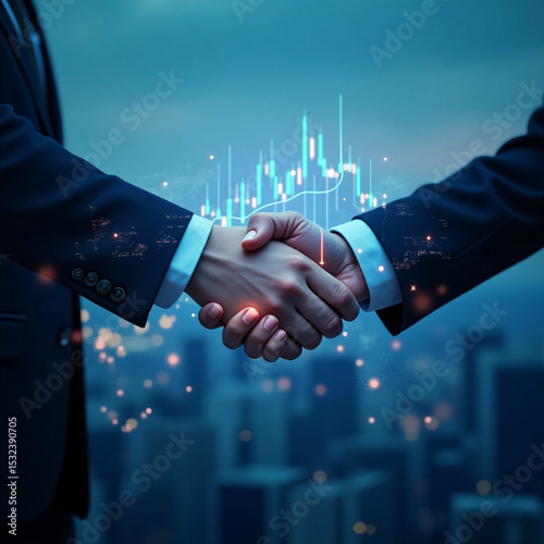 businessmen handshake after a good deal.
