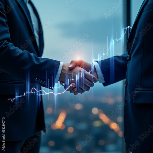 businessmen handshake after a good deal.

