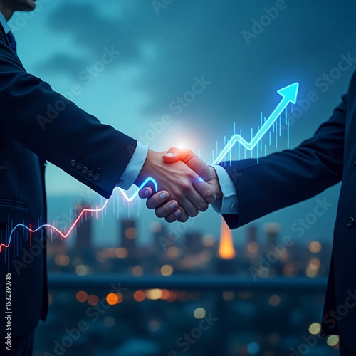 businessmen handshake after a good deal.
