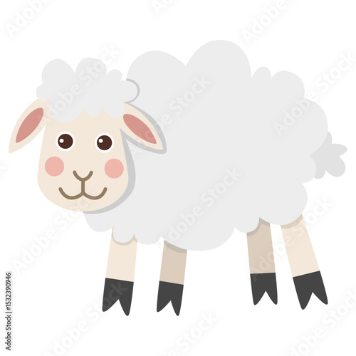 Cute sheep animal illustration