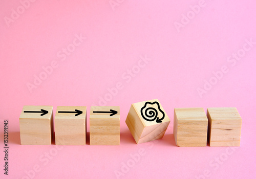 business disruption, bureaucracy and complex management or organization concept,free copy space