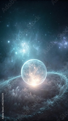 Luminous Star Illuminates Galactic Dust and Orbital Rings – A Breathtaking Scene from the Heart of the Universe