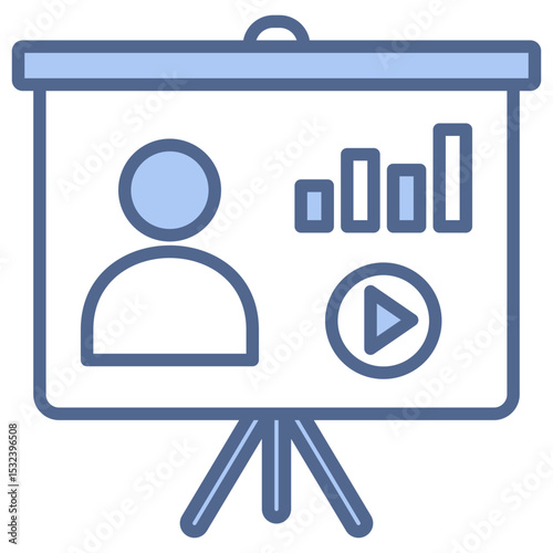 Presentation Blue Icon