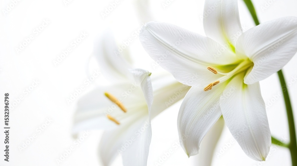 White Lily Flower Close-up White Lily Flower Close-up