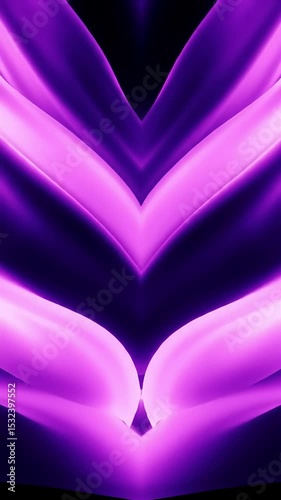 Purple and Pink Abstract 3D Background with Glowing Light. Generative ai