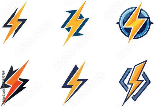 Dynamic Lightning Bolt Logo Designs ideal for branding energy speed power electricity technology and fast companies