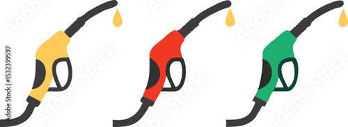 Fuel pump icon in flat style. Vector illustration