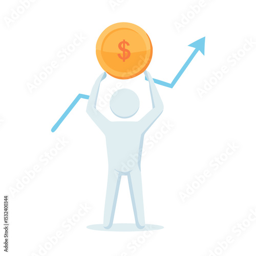 3d man with exclamation mark