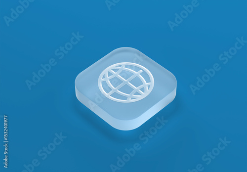 3D App Icon Logo Mockup