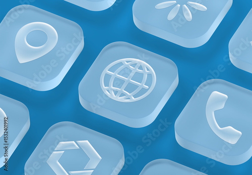 3D App Icon Logo Mockup