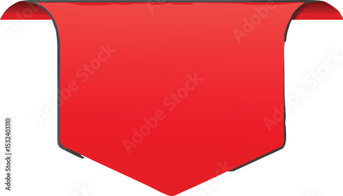 Red label-tag template. Banner Vector illustration