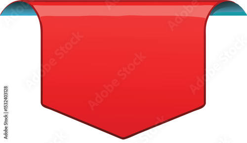 Red label-tag template. Banner Vector illustration