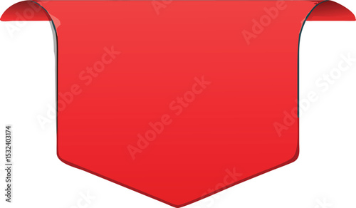 Red label-tag template. Banner Vector illustration