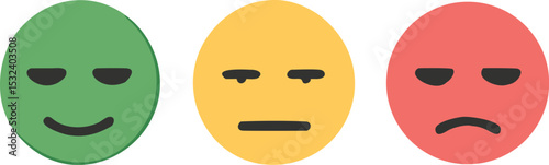 Rating satisfaction scale. Feedback faces. Emoticon set. Vector illustration