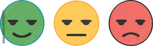 Rating satisfaction scale. Feedback faces. Emoticon set. Vector illustration