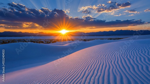 Sunset over White Sands National Park, New Mexico