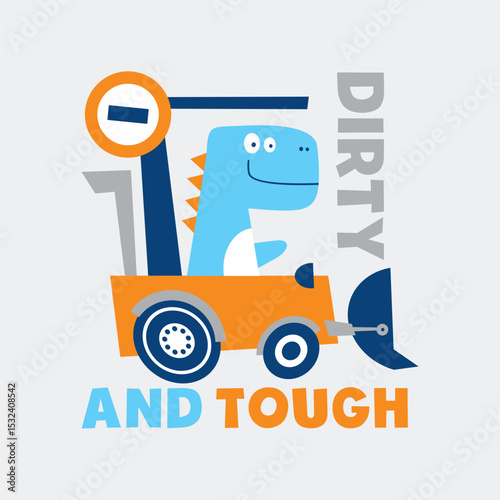 Dirty And Tough hand drawn illustration vector