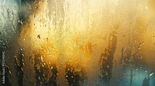 Golden Hour Through a Misty Window