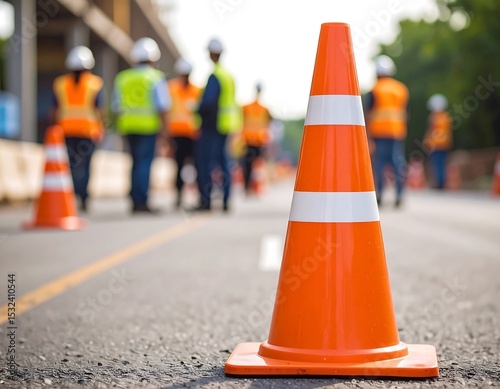 Construction site traffic cone