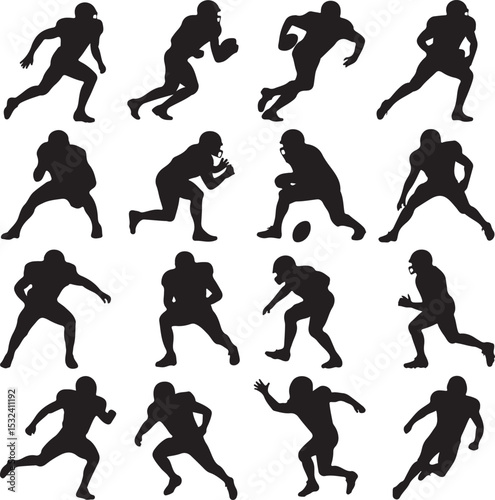 American Football Silhouette – Player Action & Game Pose Vector

Touchdown Football SVG – Helmet, Ball & Gridiron Clipart

Quarterback Throw Silhouette – Dynamic Sports Design

Running Back Vector – A