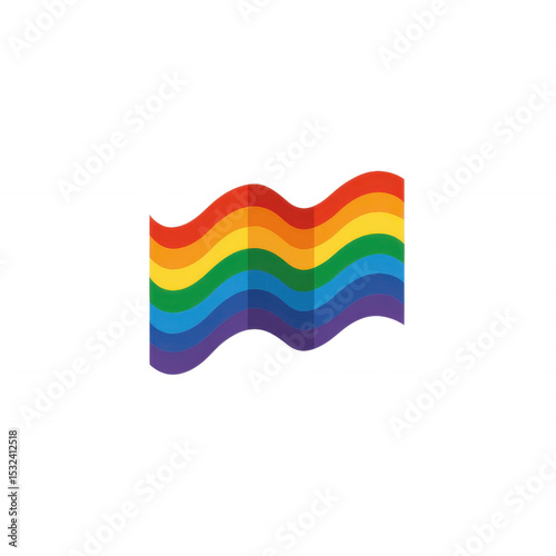 Rainbow Flag: A vibrant, wavy rainbow flag, symbolizing LGBTQ+ pride and diversity.