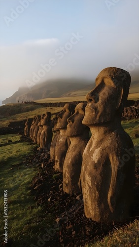 stone sculpture in the mountains
