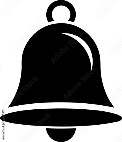 Bell Icon Silhouette Vector Illustration 