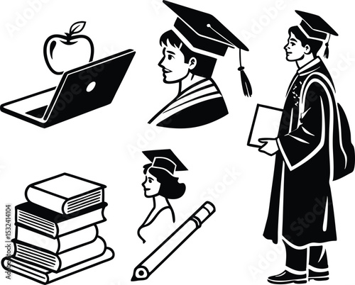 Graduation students online education knowledge learning
