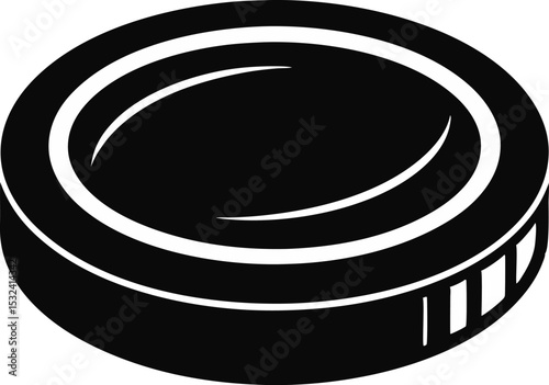 Coin Silhouette Vector Illustration 