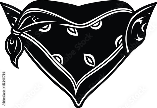 Bandana – black silhouette on white background