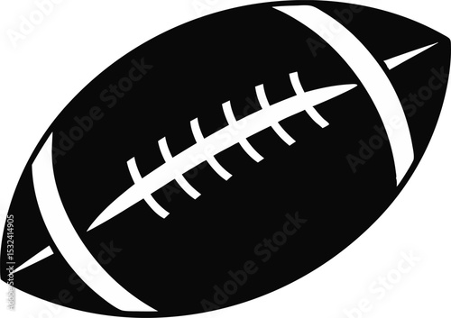Football Silhouette Vector Illustration 