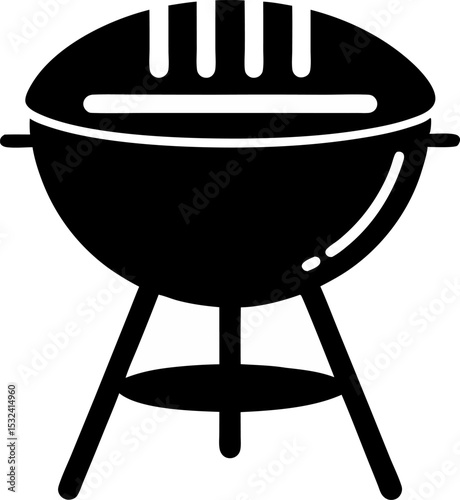 Grill Silhouette Vector Illustration 