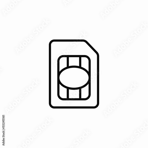 sim card icon sign vector
