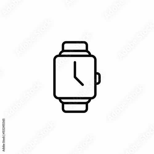square watch icon sign vector