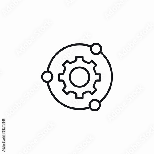 system gear settings icon sign vector