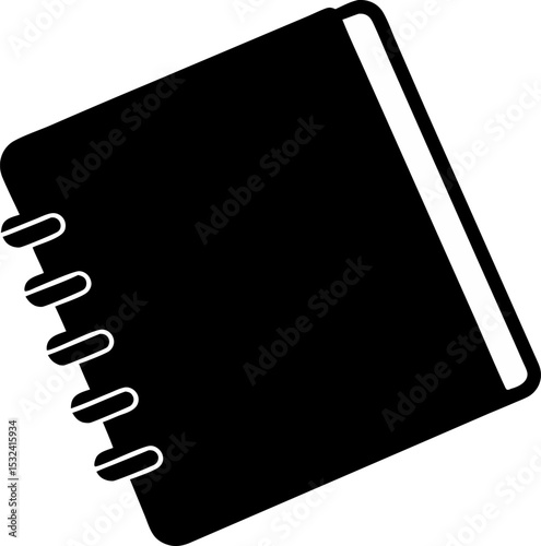 Notebook Silhouette Vector Illustration 