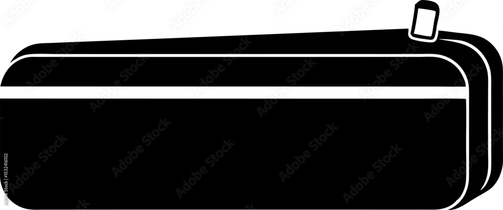 Pencil Case Silhouette Vector Illustration Pencil Case Silhouette Vector Illustration