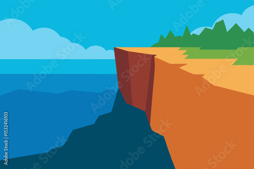 Dramatic Ocean Cliffside Landscape A Stunning View of Nature's Majesty