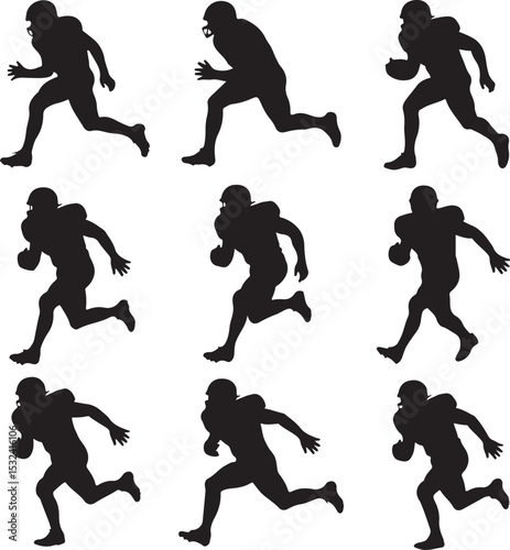 American Football Silhouette – Player Action & Game Pose Vector

Touchdown Football SVG – Helmet, Ball & Gridiron Clipart

Quarterback Throw Silhouette – Dynamic Sports Design

Running Back Vector – A