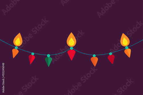 Festive String Lights Colorful Holiday Decorations for Parties and Celebrations