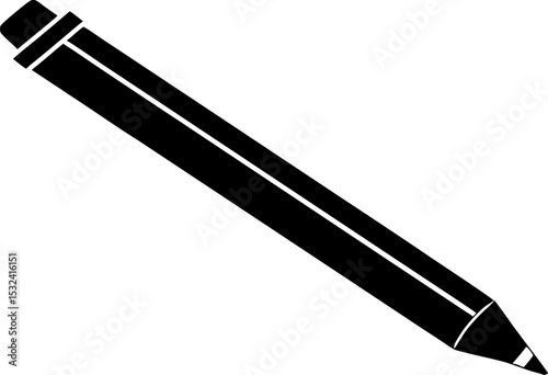 Pencil Silhouette Vector Illustration 